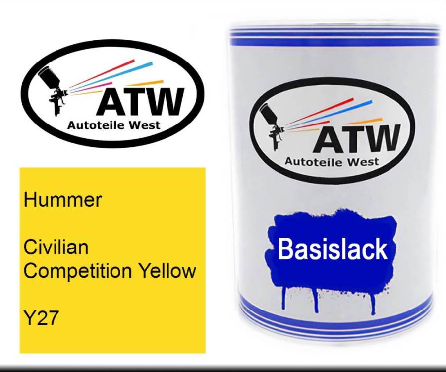 Hummer, Civilian Competition Yellow, Y27: 500ml Lackdose, von ATW Autoteile West.